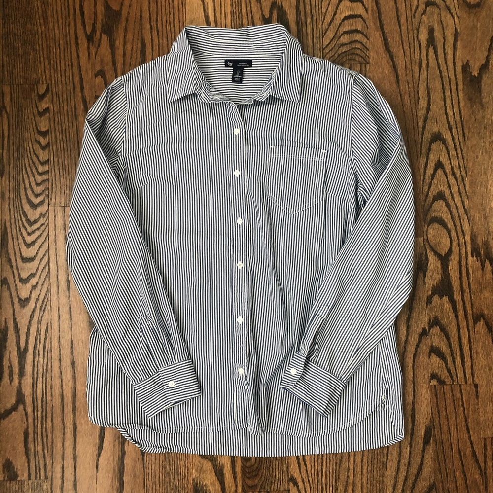 GAP striped button down shirt